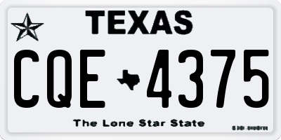 TX license plate CQE4375