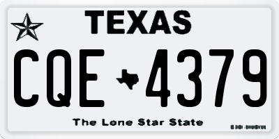 TX license plate CQE4379