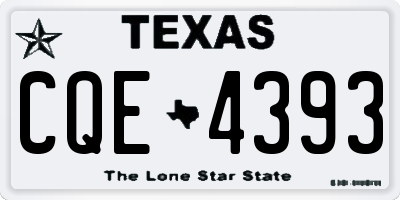 TX license plate CQE4393