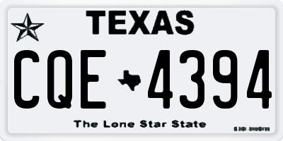 TX license plate CQE4394