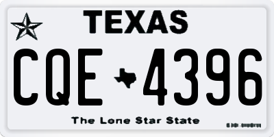 TX license plate CQE4396