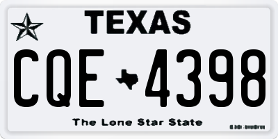 TX license plate CQE4398