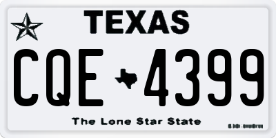 TX license plate CQE4399