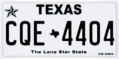TX license plate CQE4404