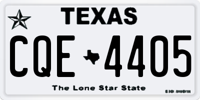 TX license plate CQE4405