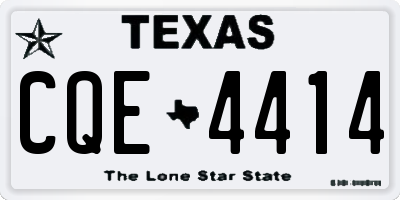 TX license plate CQE4414