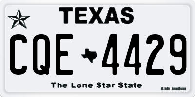 TX license plate CQE4429