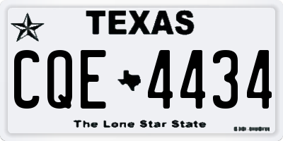 TX license plate CQE4434