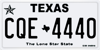 TX license plate CQE4440