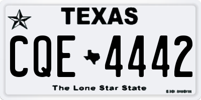 TX license plate CQE4442