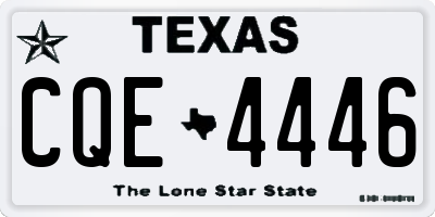 TX license plate CQE4446