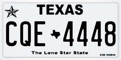 TX license plate CQE4448