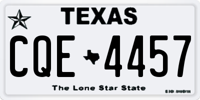 TX license plate CQE4457