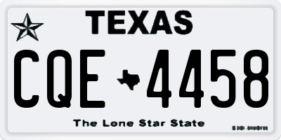 TX license plate CQE4458