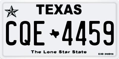 TX license plate CQE4459