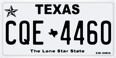 TX license plate CQE4460