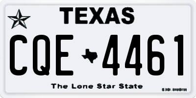 TX license plate CQE4461