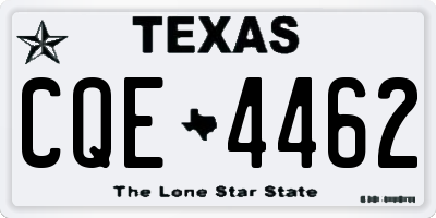 TX license plate CQE4462
