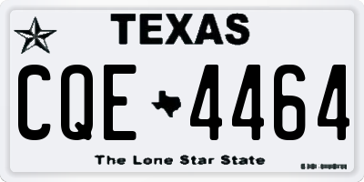 TX license plate CQE4464