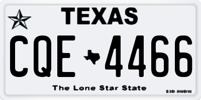 TX license plate CQE4466