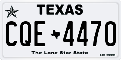 TX license plate CQE4470