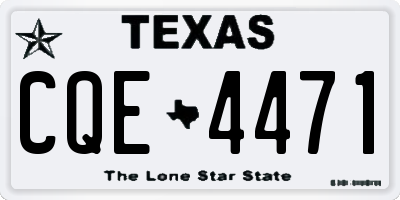 TX license plate CQE4471