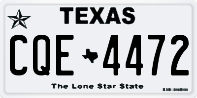 TX license plate CQE4472