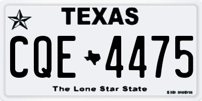 TX license plate CQE4475