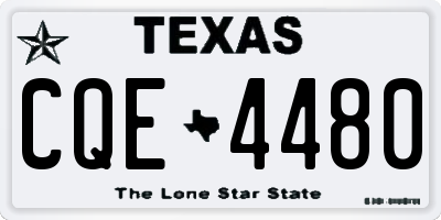 TX license plate CQE4480