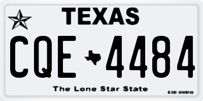 TX license plate CQE4484