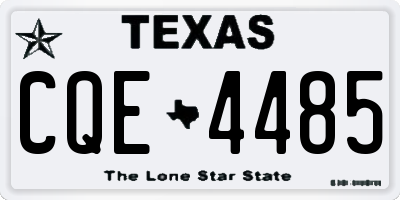 TX license plate CQE4485