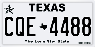 TX license plate CQE4488
