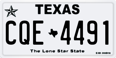 TX license plate CQE4491