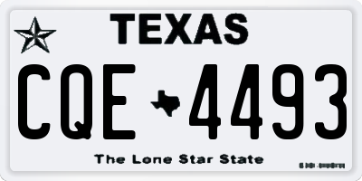 TX license plate CQE4493