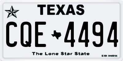 TX license plate CQE4494