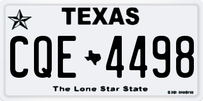 TX license plate CQE4498