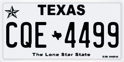 TX license plate CQE4499