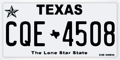 TX license plate CQE4508