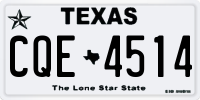 TX license plate CQE4514