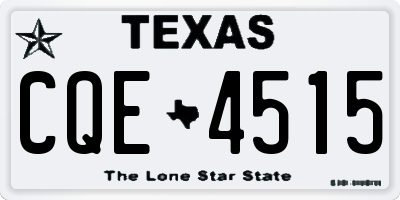 TX license plate CQE4515