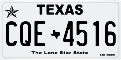 TX license plate CQE4516