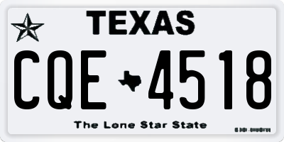 TX license plate CQE4518
