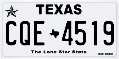 TX license plate CQE4519