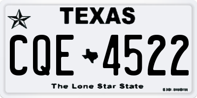 TX license plate CQE4522