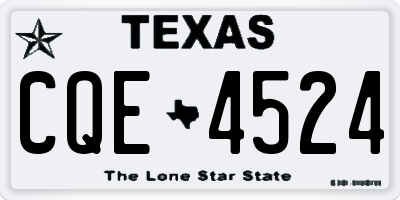 TX license plate CQE4524