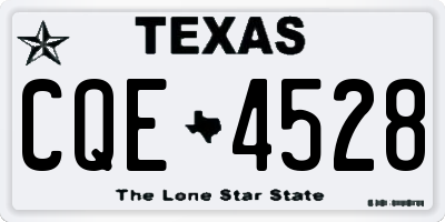TX license plate CQE4528