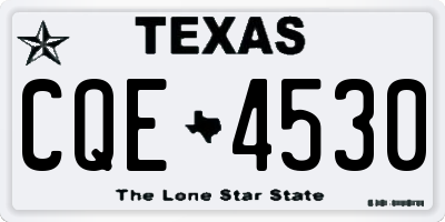 TX license plate CQE4530