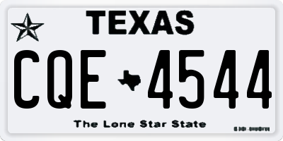 TX license plate CQE4544