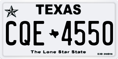 TX license plate CQE4550