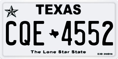 TX license plate CQE4552